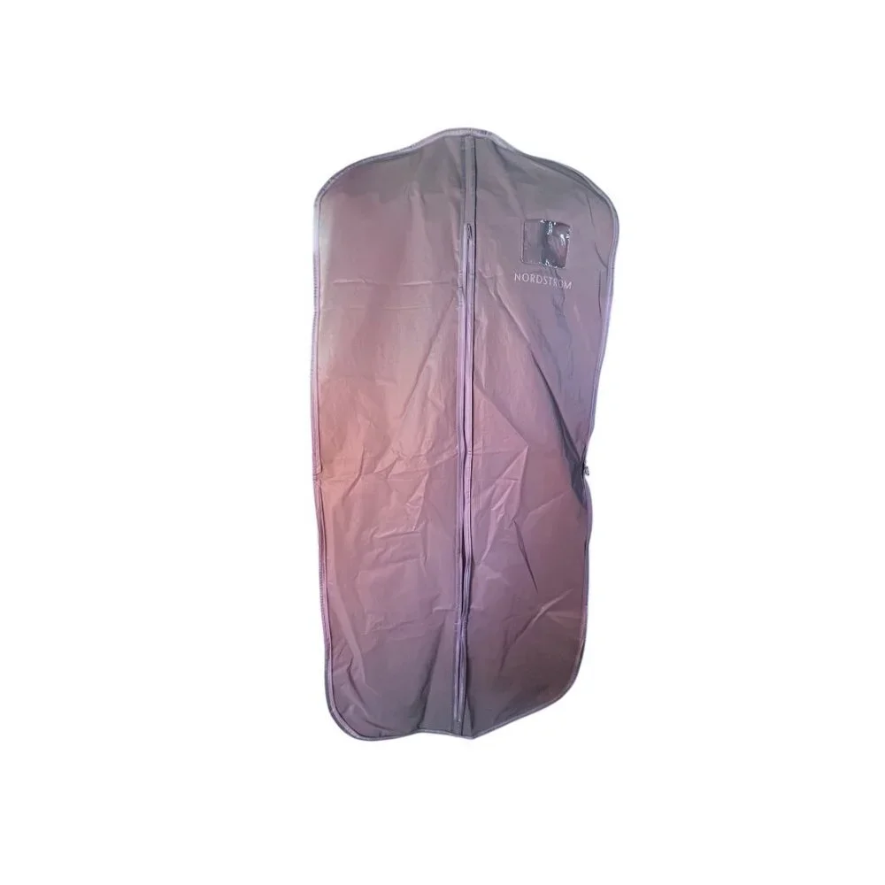 Nordstrom Gray Garment Bag With Zipper & Clear ID Window 54x24 GUC